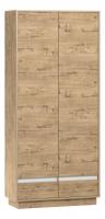 Шкаф для одежды НМ 011.19 Virginia  Белый Скандинавский/Дуб Бунратти. Фото №1