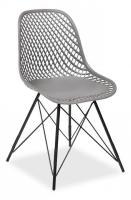 Стул VINCENT (mod. 8001) металл/пластик, 46,5 х 53 х 83,5 см, серый/черный (поставляется по 4 шт). Фото №1