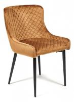 Стул ELI (mod. 8202) металл/ткань, 53x61,5x83 см, коричневый (G-062-61)/черный  (поставляется по 2 шт). Фото №1