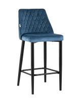 Стул полубарный Диего велюр пыльно-синий фото Стул полубарный Диего велюр пыльно-синий. Фото №1