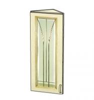 Шкаф настенный угловой Злата ЗТ-3730/В (-01)