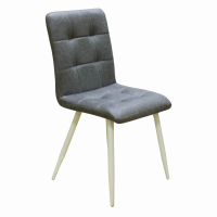 Стул Доби (Каркас (белый 9016 матовый) тк. коллекции Safari серый 018). Фото №1