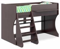 Кровать-чердак Р436 Капризун 2, древесина коричневая светлая дуб. Фото №1