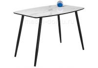 Стол Эмма вставка стекло / черный / черная шагрень фото Стол Эмма вставка стекло / черный / черная шагрень