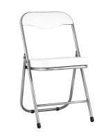 Стул складной ДЖОН металлик, белый фото Стул складной ДЖОН металлик, белый. Фото №1
