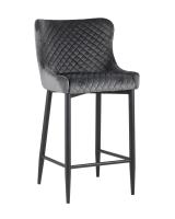 Стул полубарный Ститч велюр серый. Фото №1