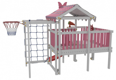 Комплекс игровой ДК10Р, розовый, серый. Фото