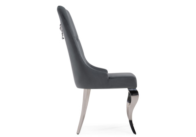 Стул на металлокаркасе Viki dark grey / steel. Фото №3