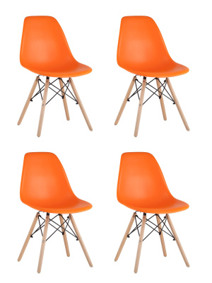Стул DSW оранжевый x4 фото Стул DSW оранжевый x4. Фото №2