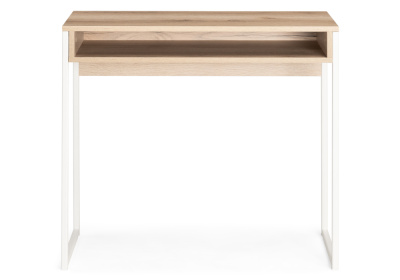 Стол, Лео Лофт дуб делано светлый / матовый белый. Фото №2