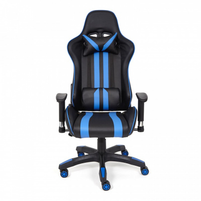 Кресло iCar, кож/зам, черный/синий (id: ). Фото №2