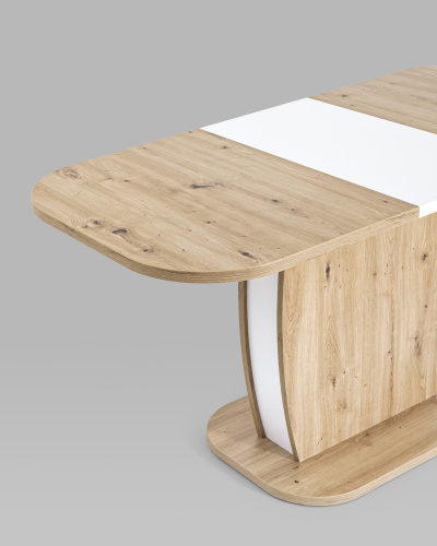 Стол Barrel 110-145*70 дуб/белый. Фото №7