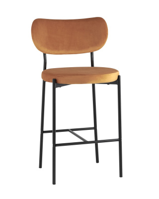 Стул полубарный Барбара велюр терракотовый фото Стул полубарный Барбара велюр терракотовый. Фото №2