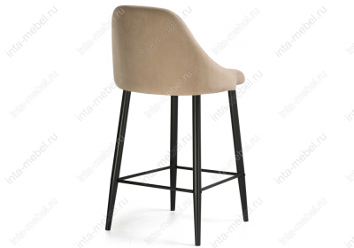 Барный стул Джама бежевый / черный матовый. Фото №4