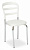Стул Izmir (Mod.10) металл,,пластик,экокожа , 38*40*90, белый (поставляется только по 4 шт)