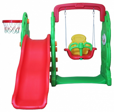 Комплекс игровой Медвежонок, зеленый, красный. Фото