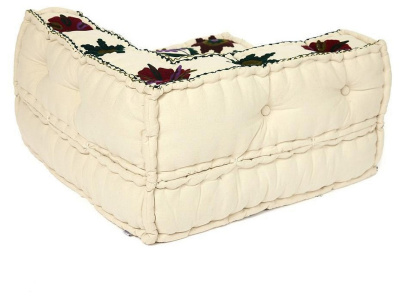 Модуль мягкий угловой  Secret De Maison MAHARAJA (mod. 10235) cotton canvas sujani, 80х80х43см, белый с цветами. Фото №2