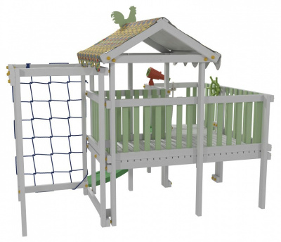 Комплекс игровой ДК9Б, бирюзовый, серый. Фото