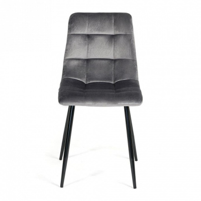 Стул  CHILLY (mod. 7094) металл/вельвет, 45 х 55 х 87,5 см, серый/черный, G062-40 (поставляется по 4 шт). Фото