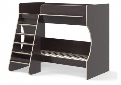 Кровать двухъярусная Р434 Капризун 3, древесина коричневая светлая дуб. Фото