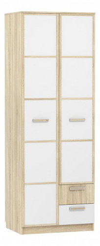 Фанк НМ 014.07 М Шкаф для одежды с ящиками Белый, Дуб Сонома. Фото №1