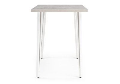 Стол деревянный Денвер Лофт 120 25 мм бетон / белый матовый. Фото №3