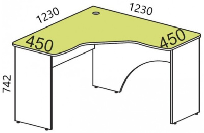 Стол угловой Силуэт фото Стол угловой Силуэт. Фото №4