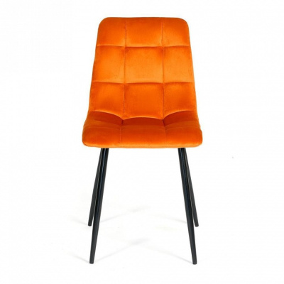 Стул  CHILLY (mod. 7094) металл/вельвет, 45 х 55 х 87,5 см, рыжий/черный, G062-24 (поставляется только по 4 шт) фото Стул  CHILLY (mod. 7094) металл/вельвет, 45 х 55 х 87,5 см, рыжий/черный, G062-24 (поставляется только по 4 шт). Фото №2