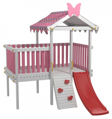 Комплекс игровой ДК7Р, розовый, серый. Фото