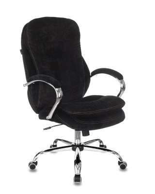 Кресло руководителя Бюрократ T-9950SL Fabric черный Light-20 крестовина металл хром. Фото №2