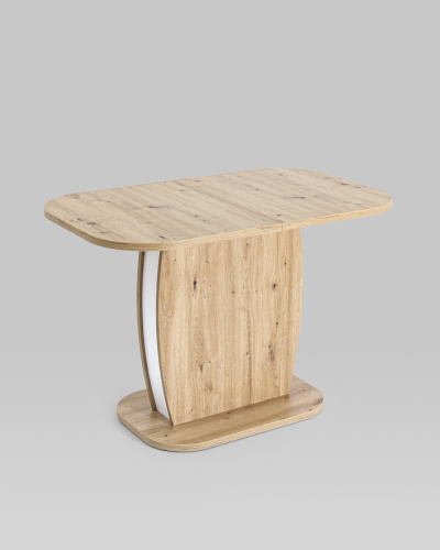 Стол Barrel 110-145*70 дуб/белый. Фото №3