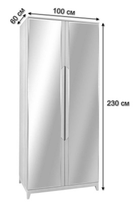 Шкаф двухстворчатый с зеркалами Сканди Сапфир фото Шкаф двухстворчатый с зеркалами Сканди Сапфир. Фото №3