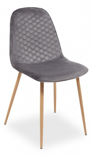 Стул  STORM (mod. 807) металл/вельвет, 46 х 53 х 87 х 49 см, серый/бук, G062-40 (поставляется по 4 шт). Фото №1