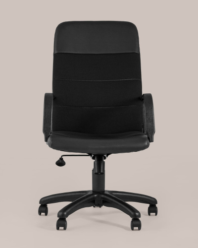 Кресло офисное Чарли экокожа ткань черный. Фото №5