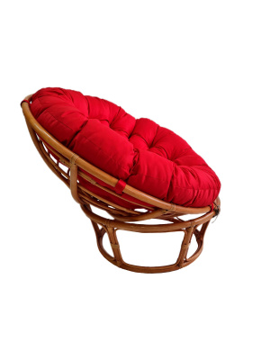Кресло Папасан 23/01 с красной подушкой. Фото №4