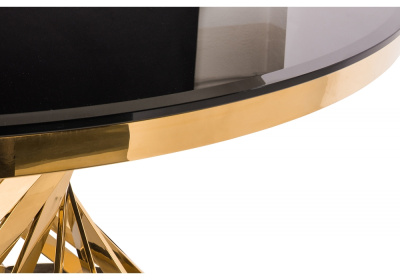 Стол стеклянный Twist gold / black фото Стол стеклянный Twist gold / black. Фото №2