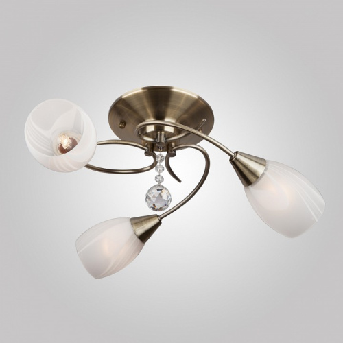 Потолочная люстра Eurosvet Virginia 30100/3 античная бронза фото Потолочная люстра Eurosvet Virginia 30100/3 античная бронза. Фото №1