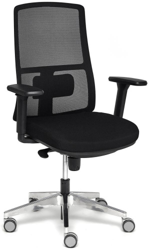 Кресло офисное TetChair Tela Alu (Чёрная сетка). Фото №1