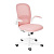 Кресло офисное Happy White (розовый)