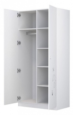 Шкаф платяной Polini kids French 1230 Amis, белый. Фото №3