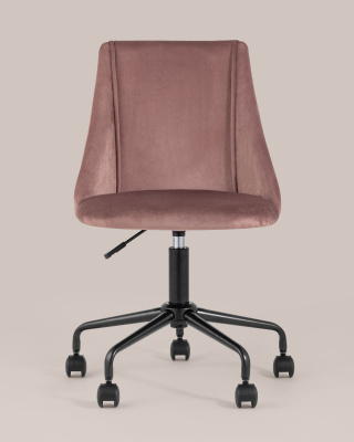 Кресло компьютерное Сиана велюр розовый. Фото №5