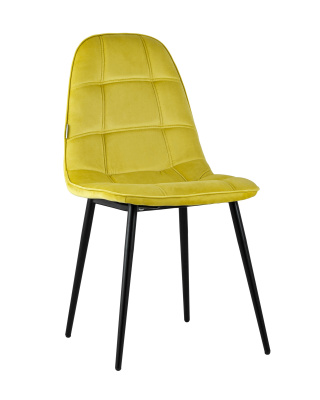 Стул Тейлор велюр желтый. Фото