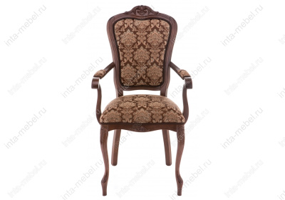 Стул деревянный Руджеро с мягкими подлокотниками орех / шоколад фото Стул деревянный Руджеро с мягкими подлокотниками орех / шоколад. Фото №4