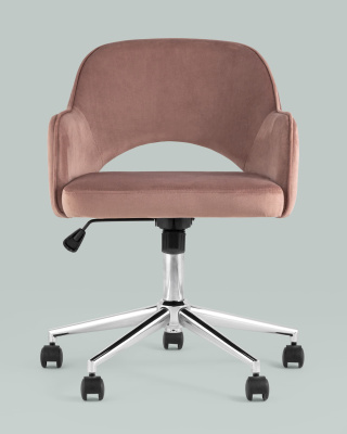 Кресло компьютерное Кларк велюр розовый фото Кресло компьютерное Кларк велюр розовый. Фото №5