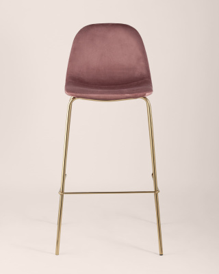 Стул барный Валенсия велюр пыльно-розовый золотые ножки фото Стул барный Валенсия велюр пыльно-розовый золотые ножки. Фото №5