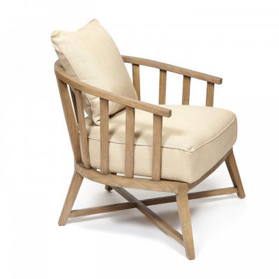 Кресло Secret de Maison SANTANA ( mod. 20-13) красное дерево/ткань хлопок, 85*78*72 см, Античный дуб/ткань бежевая, ткань FP 028. Фото №2