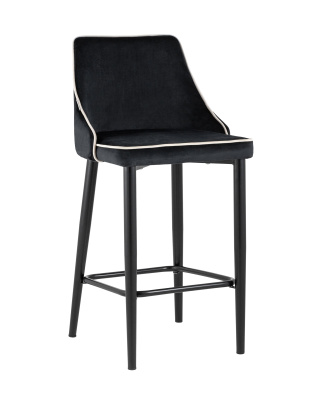 Стул полубарный Коби велюр черный фото Стул полубарный Коби велюр черный. Фото №2