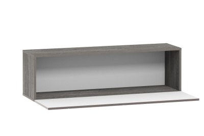 Шкаф навесной Summit НМ 014.21 (открывание вниз) , Софт Графит, Ясень Анкор темный. Фото