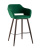 Стул барный Саймон велюр темно-зеленый фото Стул барный Саймон велюр темно-зеленый. Фото №2