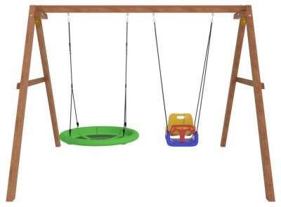 Качели детские Р911-16, коричневый. Фото №4